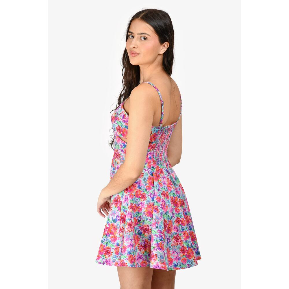 Amanda Uprichard Pink Floral Analeva Dress Women Size Small Formosa - Picture 2 of 7